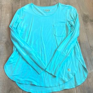 Lilly Pulitzer Aqua long sleeve top Small